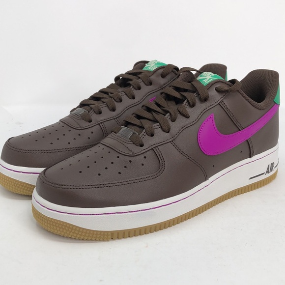 Nike Mens Air Force 1 ‘07 Baroque Brown Vivid Purple IM2368-237 Sneakers-Size 8 - Picture 8 of 16